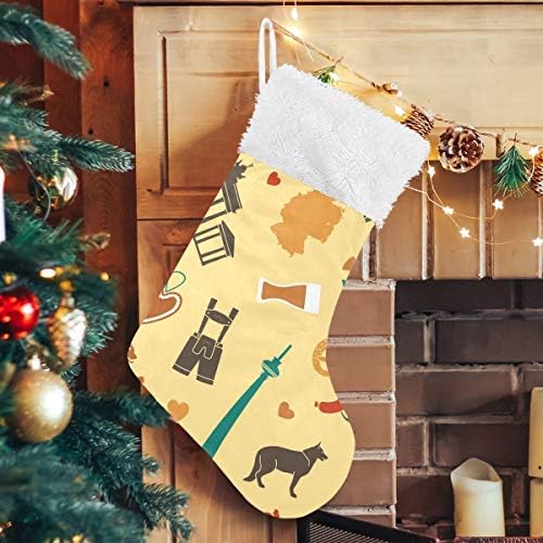 סמלי פימילאגו של גרמניה גרבי חג המולד 1 חבילה 17.7 , תלויים גרביים לקישוט חג המולד