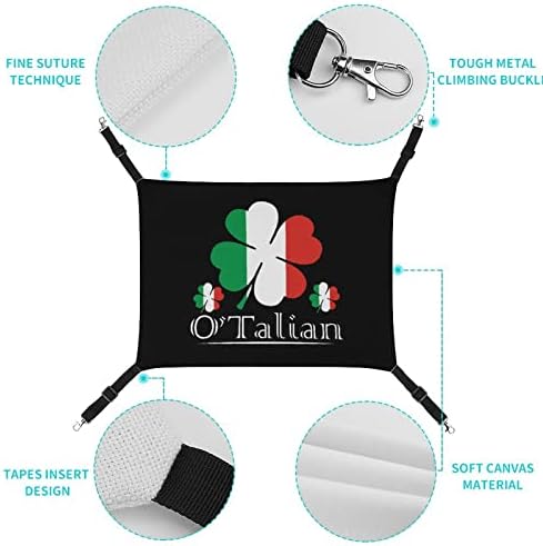 או'טליאן אירי 4 עלים תלתן איטלקי דגל איטלקי ערסל חיות מחמד נוח מיטה תלויה מתכווננת לבעלי חיים קטנים