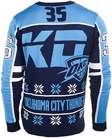Klew NBA אוקלהומה סיטי רעם דוראנט ק. 35 נגן 2015 סוודר מכוער, בינוני, כחול
