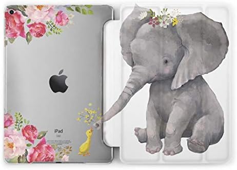 מארז טריפולד של פיל חמוד פרחוני עבור Apple iPad Mini 1 2 3 4 5 AIR 2 3 Pro 9.7 10.5 11 12.9 9.7 אינץ