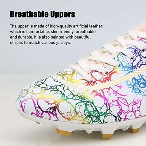 נעלי כדורגל לגברים של Juzecx נשים כדורגל סוליות גבוהות גבוהות פובל מגפיים מתבגר מתאים להתאמה כדורגל