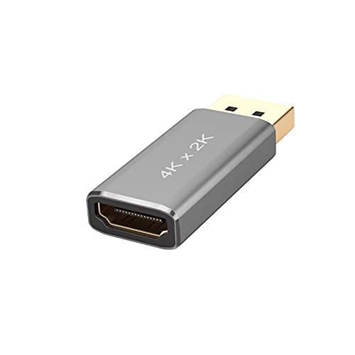 Xiayriky DisplayPort למתאם HDMI, 4K UHD DP למתאם HDMI זכר לממיר נקבה מצופה זהב למחשב, מחשב נייד, כרטיס