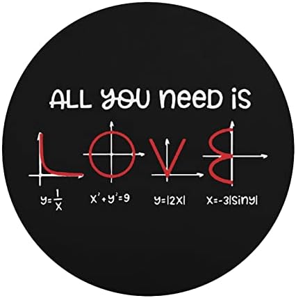 כל מה שאתה צריך זה אהבה חופי מתמטיקה למשקה מחזיקי כוס רכבת סיליקון עגולים עם בסיס לא החלקה למשרד שולחן