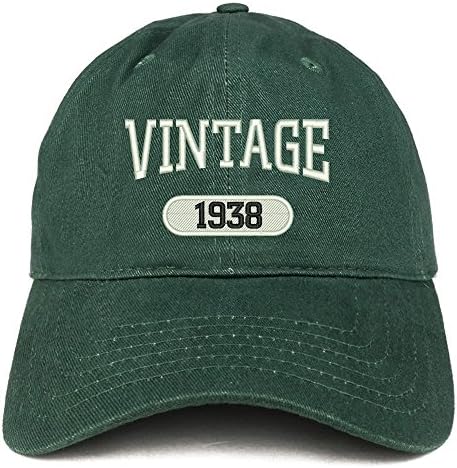 חנות הלבשה אופנתית וינטג '1938 רקומה יום הולדת 85 כובע כותנה מתאים