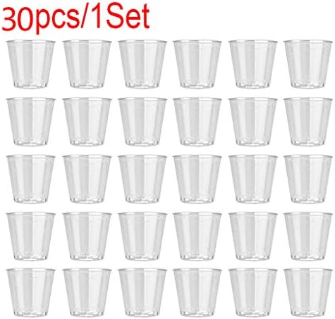 זכוכית קפה כוסות כפול קיר חד פעמי ג ' לי כוסות מסיבת פלסטיק 30 יחידות כוסות משקפיים יום הולדת ירה ברור
