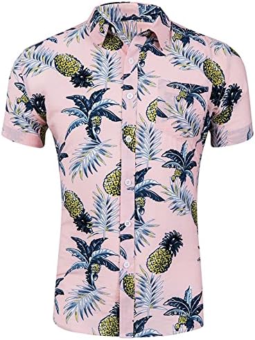 קיץ חולצות חולצות לגברים גברים מקרית קצר שרוול אביב קיץ צווארון 3 חולצות מודפסות אופנה קיץ חולצה