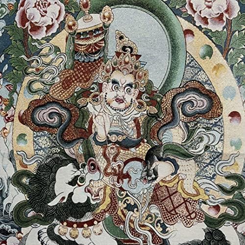 35 רקמת Thangka בודהיזם בודהיזם משי רקולת אוצר אוצר מלך רוכב על סוס לבן טאנגקה תלייה מסך עירוני בית