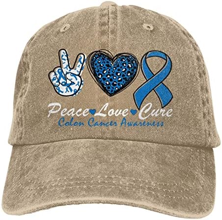 כובעי מודעות לסרטן המעי הגס שלום אוהב לרפא מתנת כובע גולף נשים