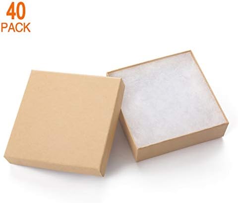 גפטול קופסאות מתנה לתכשיטים 40 מארז 3.5 על 3.5 על 1 אינץ ' קופסאות תכשיטים מקרטון, קופסאות מתנה קטנות