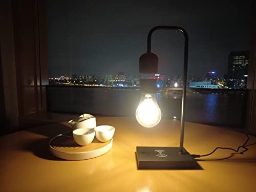 Dulicube מנורת ריחוף מגנטית ייחודית עם נורת LED צפה באוויר המטען האלחוטי שליטה אוטומטית