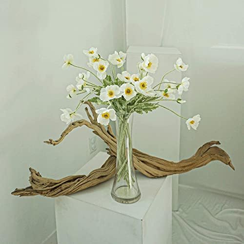 קמנג פרחי משי מלא מלאכותי פרחי משי לעיצוב הבית האביב והחתונה. מגע אמיתי פרח מזויף לבן. פרח לבן קפיץ