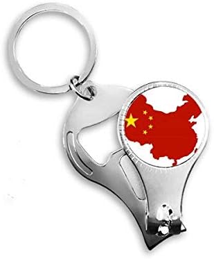 מיוצר בסין מפת סין דגל לאומי ציפורניים ניפר טבעת מפתח בקבוקי שרשרת פותחן