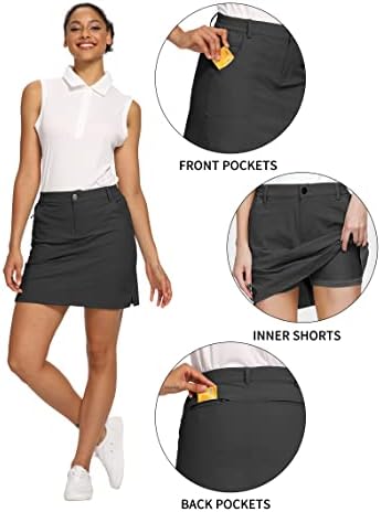 CQC לנשים חיצוניות UPF 50+ גולף סקורט חצאיות פעילות מזדמנים עם כיסים עם כיסים