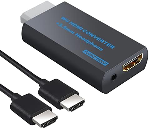 Autoutlet Wii HDMI ממיר סגסוגת אלומיניום WII לסולם ממיר HDMI סולם WII ל- 720p ו- 1080p Wii2HDMI מתאם