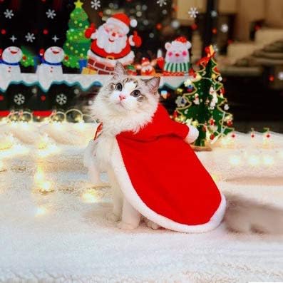 חתול חג המולד גלימת ברדס מחמד מחמד תלבוש תלבוש