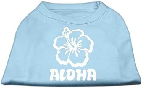 מוצרי חיות מחמד של מיראז 'חולצת הדפסה של מסך פרח Aloha, קטנה, ירוקה
