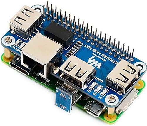 Ethernet/USB Hub HAT לוח הרחבה עבור Raspberry Pi 4B/3B+/3B/2B/ZERO/PI ZERO W/PI אפס 2W, עם יציאת אתרנט