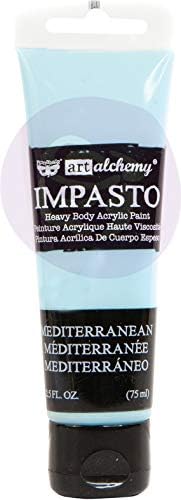 שיווק Prima Finnabair Art Alchemy Alchemy Impasto Paint 2.5 אונקיות נוזליות-מדיטרן