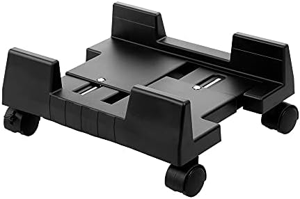מחשב נייד מחשב שולחן העבודה מעבד מחזיק מעמד מחשב מגדל מתגלגל גלגלים מתכוונן רחב נייד פלסטיק גלגלת מקרה