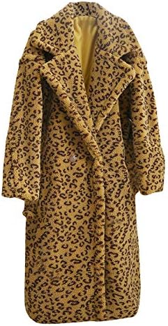 מעיל חורף של Foviguo לנשים, מסיבה בסיסית שרוול ארוך קרדיגן לנשים ז'קט גדול וחג נמר עבה