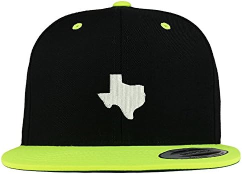 טרנדי הלבשה חנות טקסס מדינת מפת רקום פרימיום 2-טון שטוח ביל סנאפבק כובע