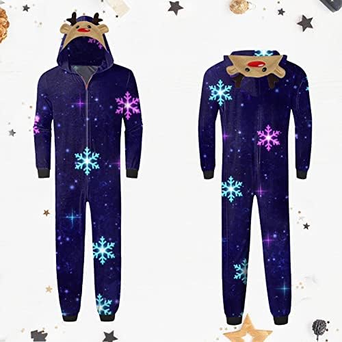 פיג'מות תואמות לזוגות Sleepwear Set Set Matching PJs למבוגרים תואמים את האייל של פיג'מה לחג המולד המשפחתית