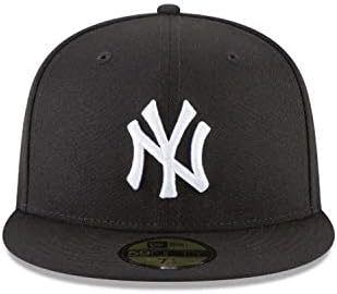 עידן חדש ניו יורק יאנקיז בסיסי 59 חמישים מצויד כובע כובע שחור / לבן 11591127