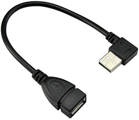 UCEC USB 2.0 כבל הרחבה - זווית שמאל וימין זכר לנקבה - 0.7 רגל