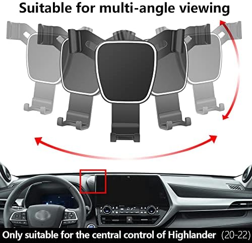 מחזיק טלפון לרכב לונקין לשנת 2020-2023 טויוטה היילנדר אביזרי רכב סוגיית ניווט קישוט פנים נייד טלפון