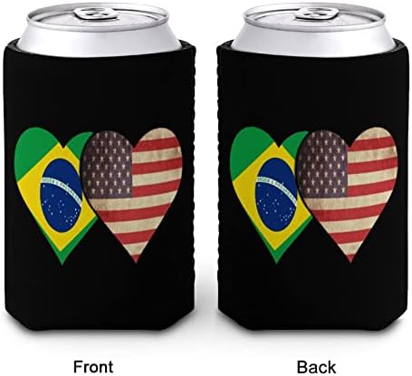 ברזילאי דגל אמריקאי דגל לשימוש חוזר כוס שרוולים אייס קפה מבודד מחזיק כוס עם חמוד דפוס עבור חם קר משקאות