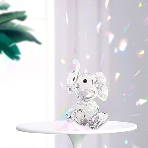 Jangostor Crystal Elephant Decor Mini Elephanc