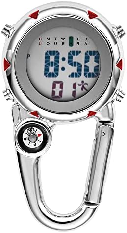 FSYSM CLIP-ON CARABINER COCKET WATCH Watch Watch פותחן בקבוקי מצפן רב-פונקציונלי לשפים שעון ספורט חיצוני