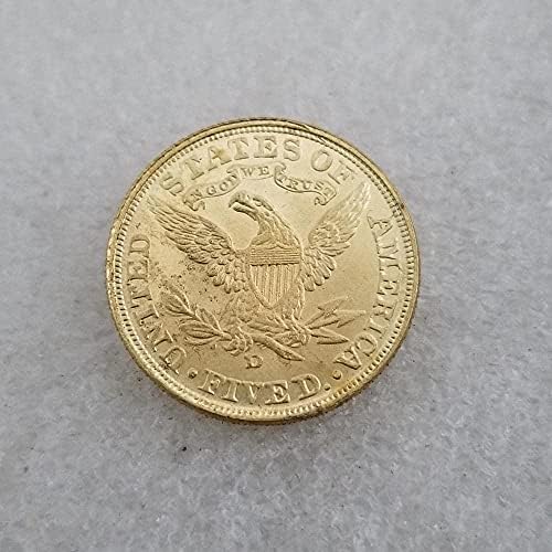 מלאכה עתיקה אמריקאית 1906 גרסה D מטבע זהב סילבר דולר כסף עגול סחר חוץ אוסף סחר חוץ