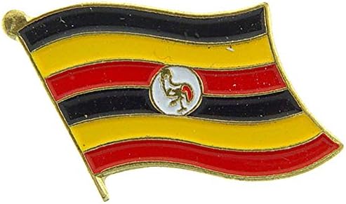דגל אוגנדה 1 דש מתכת וסיכת כובע - הראה את הגאמה שלך יא אוגנדה גאווה