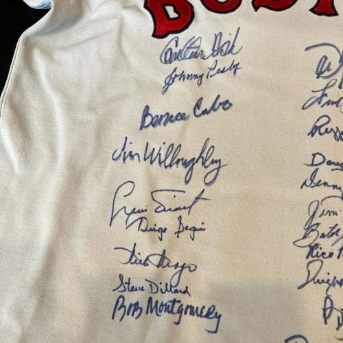 1975 בוסטון רד סוקס אל -אלופות הקבוצה החתימה את ג'רזי קרל יסטרזמסקי JSA - חתימות MLB גופיות