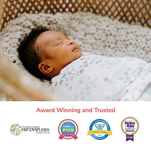 אמב דו-כיווני Starter Baby Swaddle, 6-14 קג, שק חוטט יילוד 0-3 חודשים, Zip & Velcro Swaddle 0-3 חודשים