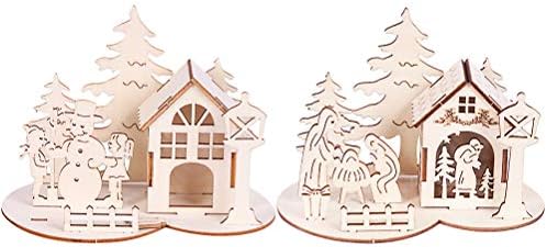 בתים של כפר עץ חג המולד של גלפאדה קישוטי חג המולד 1 סט 2 יחשב