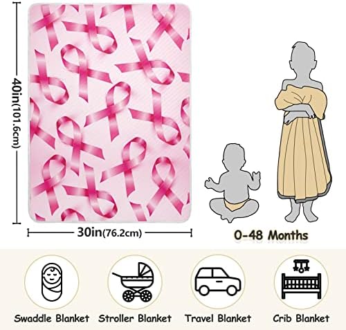 סרטן שד של ג'ונזן סרט סרטן ורוד מודעות שמיכות לתינוקות לבנות בנות כותנה זריקת שמיכה למתנות שזה עתה נולדו