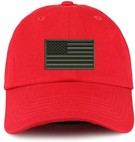 חנות הלבשה אופנתית נוער נוער דגל אמריקאי זית כובע בייסבול כותנה לא מובנה