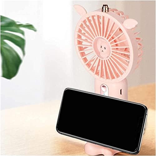 FunnyBsg Mini Handheld Fan Unicorn Enasonal Desk Fan עם מחזיק טלפון מאוורר עומד נייד למשרד הביתי חיצוני