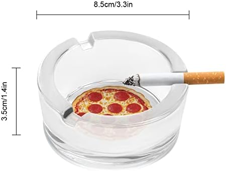 מאפרה של פיצה פיצה פיצה לסיגריות מגש אפר עגול מארז מחזיק אפר נייד לחיצוניות מקורה