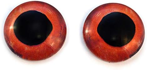 עיני זכוכית אדומות עיני חיות ריאליסטיות לחלקים לבובה אמנותית, פיסול, אביזר, מסכה, ציוד פרווה, תכשיטים