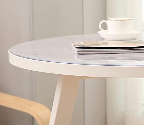 מחצלת שולחן כבדה עגולה כבדה בעובי 1.0 ממ עבה, מגן על כיסוי שולחן ברור, כרית שולחן עמידה בחום, מגן מפת