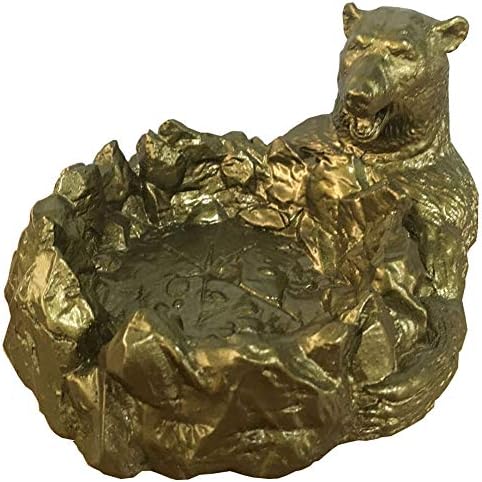 מיאו קוטב עדין דובי שרף בחוץ פנימה פנימה מפגש סיגריות מיני מגש טרינק פסל גימור זהב