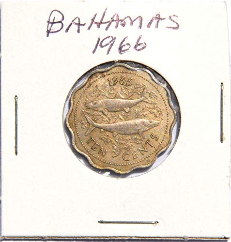 1966 BS איי בהאמה שני בונפיש 10 סנט מטבע קנס