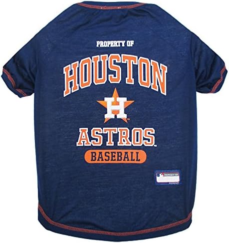 חיות מחמד ראשונות Houstan Astros Pet Apparel MLB חולצת טריקו