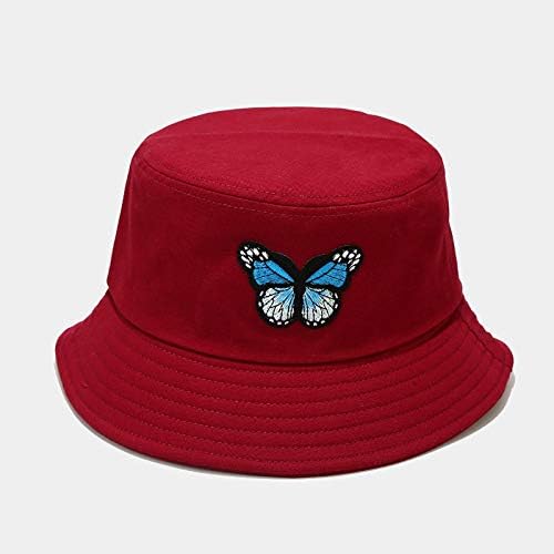 כובע דלי כובע דיג כובע קיץ כובע דייג כובע כובע חיצוני שמש חוף פרפר הדפסת נשים הגנה על שמש