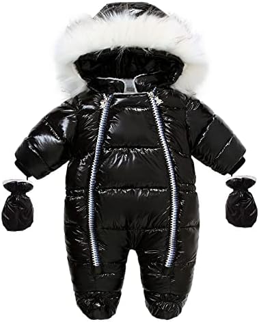 mmknlrm תינוקת תינוקת ילד חורף מעיל חמוד חמוד שלג פעוט בגדי בגדי רוכסן סרבל שלג שלג