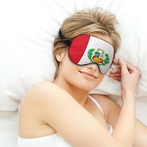 דגל פרואני ישן מסכת עיניים מכסה עיניים חמוד גוון עיניים מצחיק עם רצועה מתכווננת לנשים גברים