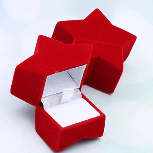 Valiclud 4 PCS אדום פנטגרם צורה תכשיטים תכשיטים שרשרת עגיל מיכל טבעת חג המולד קופסא אריזה מחזיק תיבת